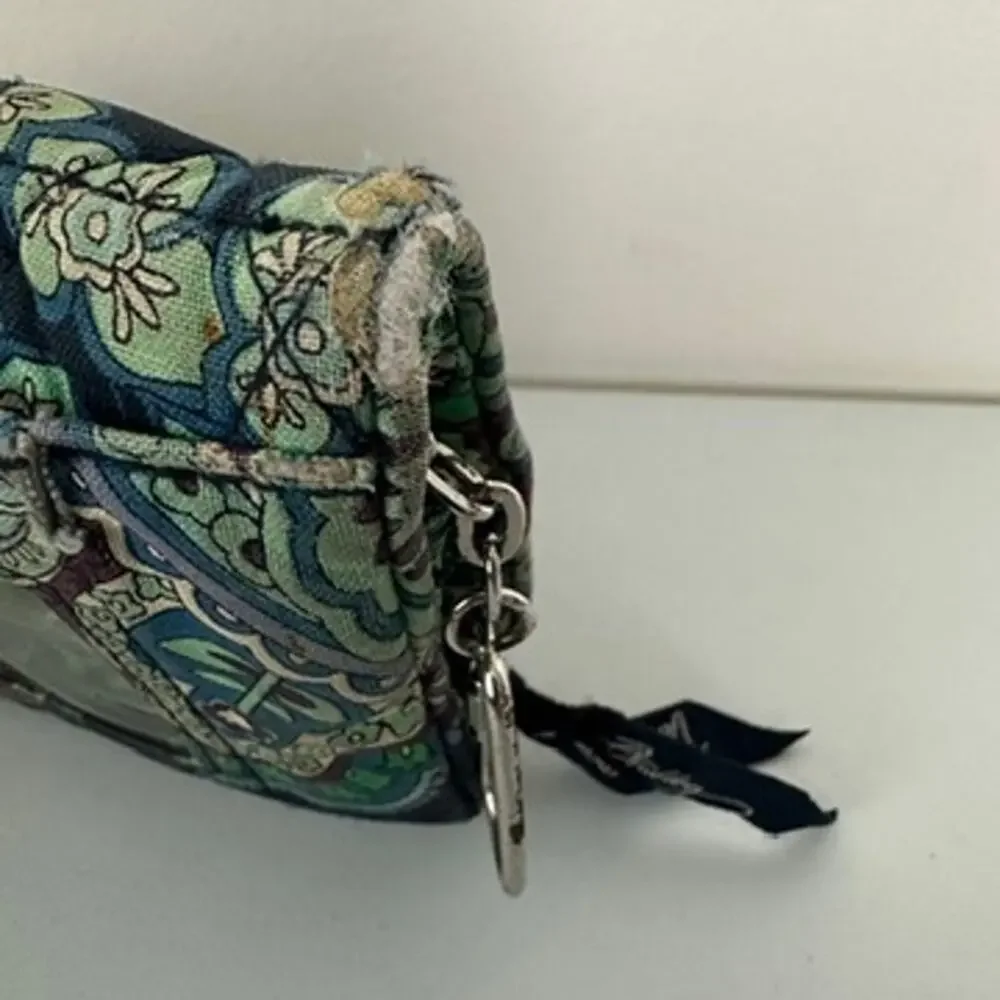 Vera Bradley Blue Rhapsody Taxi Wallet Compact Cotton Wallet For Crafts/Repairs - Picture 7 of 16